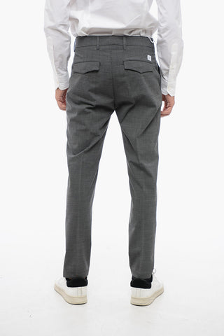 Virgin Wool Blend Pants with Belt Loops