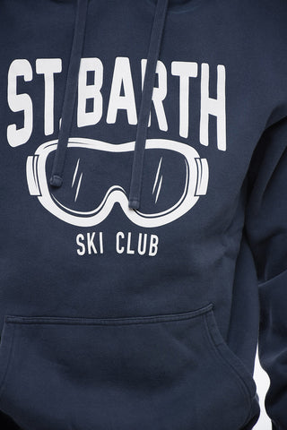 Solid Color Hoodie with Contrasting Print