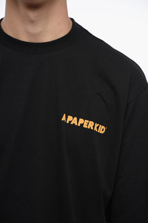 T-shirt Girocollo in Cotone con Maxi Stampa Sul Retro