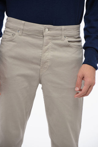 Cotton Stretch 5 Pockets DRAKE Pants with Logo-Button