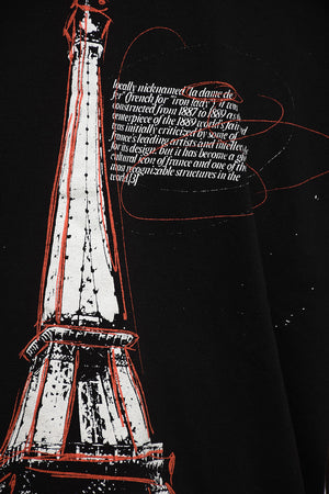 T-shirt Girocollo in Cotone con Stampa Frontale