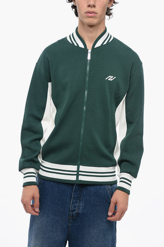 Two-Tone Sweatshirt with Zip Closure