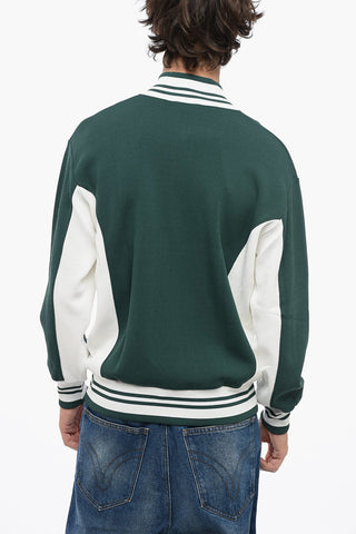 Two-Tone Sweatshirt with Zip Closure