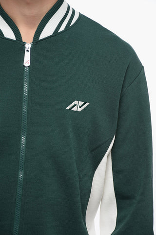 Two-Tone Sweatshirt with Zip Closure