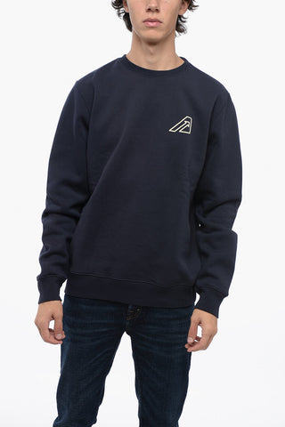 Fleeced cotton Crew-neck Sweatshirt with Logo