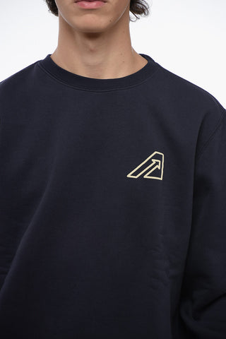 Fleeced cotton Crew-neck Sweatshirt with Logo