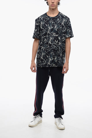 T-Shirt Girocollo HONORE in Cotone Motivo Marble