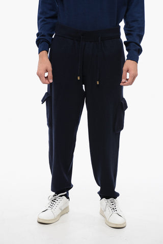 Merino Wool Cargo Pants with Elastic Waistband