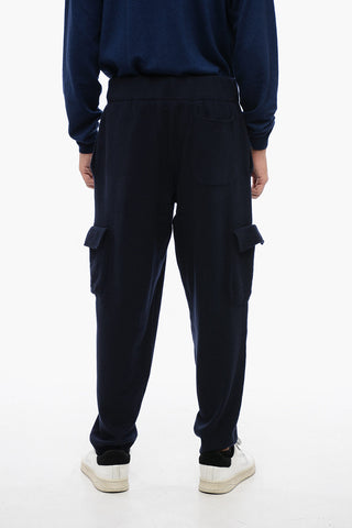 Merino Wool Cargo Pants with Elastic Waistband