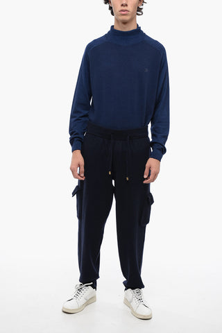 Merino Wool Cargo Pants with Elastic Waistband