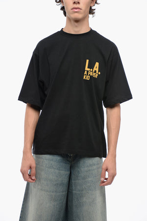 T-shirt Girocollo In cotone con Stampa Logo