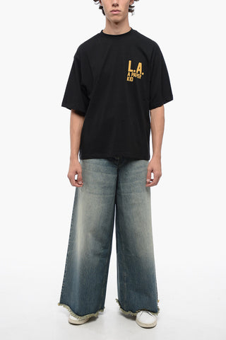 T-shirt Girocollo In cotone con Stampa Logo