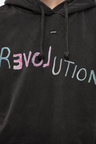 Solid Color REVOLUTION Hoodie with Frontal Print