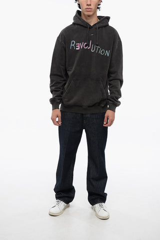Solid Color REVOLUTION Hoodie with Frontal Print