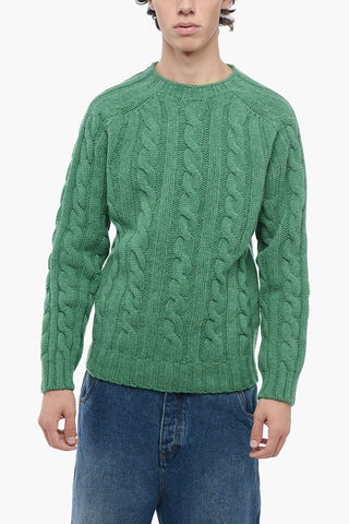 Maglia Girocollo in Lana a Trecce