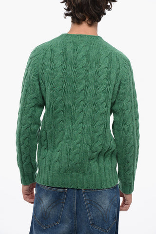 Maglia Girocollo in Lana a Trecce
