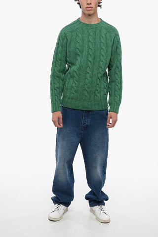 Maglia Girocollo in Lana a Trecce