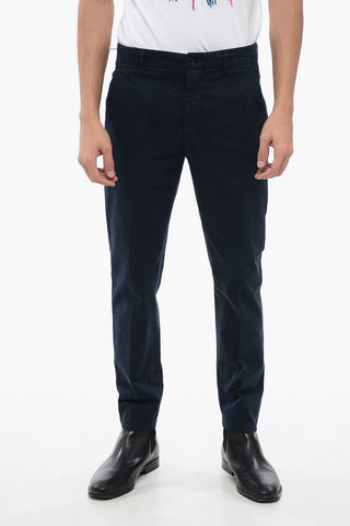 Cotton Stretch Chinos Pants with Flap Pockets
