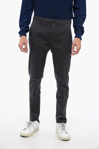 Pantaloni Chino in Twill di Cotone con Tasca Ad Aletta