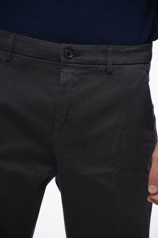 Pantaloni Chino in Twill di Cotone con Tasca Ad Aletta