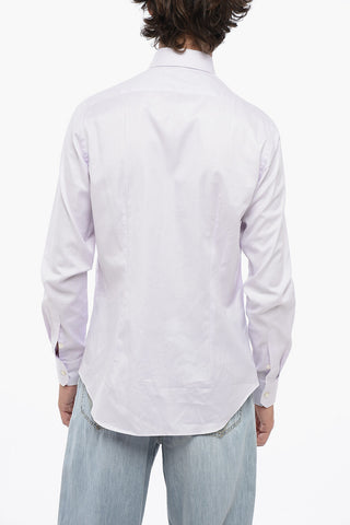 Cotton Shirt with Spread Collar