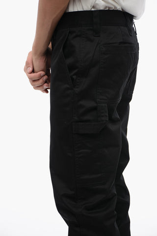 Pantaloni Cargo in Cotone con Passanti