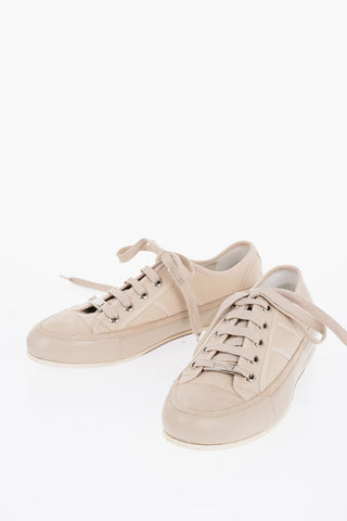 ID Canvas Low-Top Sneakers with Leather Details