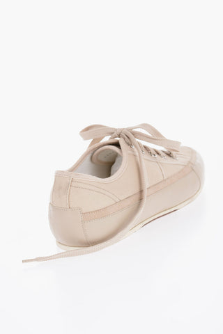 ID Canvas Low-Top Sneakers with Leather Details