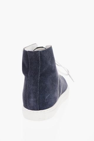 ID Suede High Top Sneakers with Contrasting Details