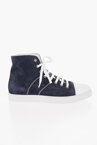 ID Suede High Top Sneakers with Contrasting Details