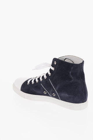 ID Suede High Top Sneakers with Contrasting Details
