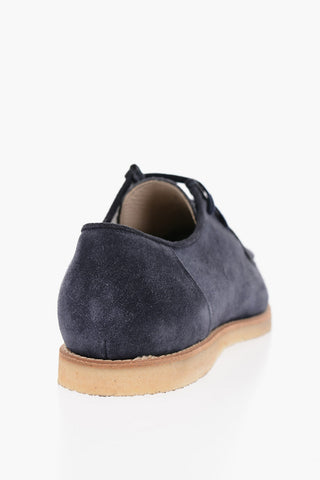 Suede Loafers with Contrast Sole