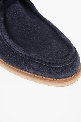 Suede Loafers with Contrast Sole
