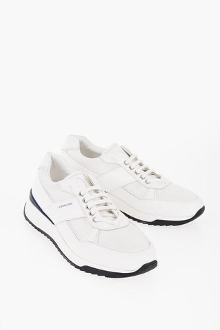 ID Sneakers Basse in Pelle e Mesh con Dettagli a Contrasto 