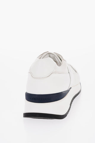ID Sneakers Basse in Pelle e Mesh con Dettagli a Contrasto 