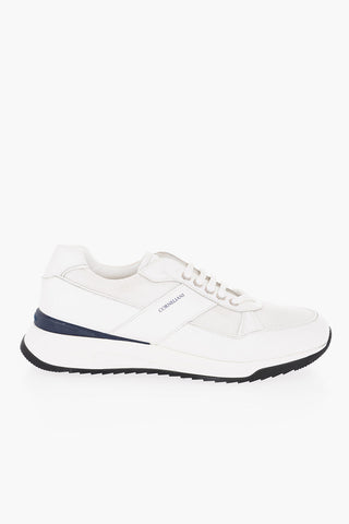 ID Sneakers Basse in Pelle e Mesh con Dettagli a Contrasto 