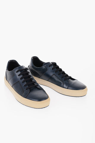 ID Sneakers Basse in Pelle a Tinta Unita