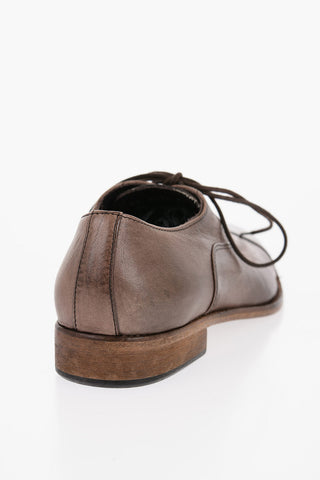 Solid Color Leather Oxford shoes
