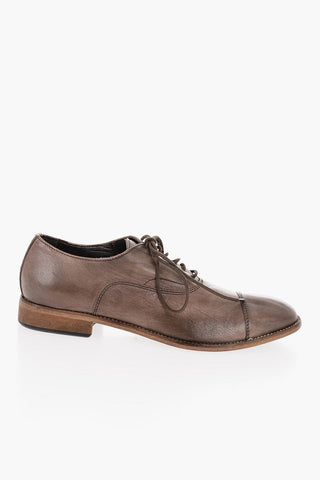 Solid Color Leather Oxford shoes