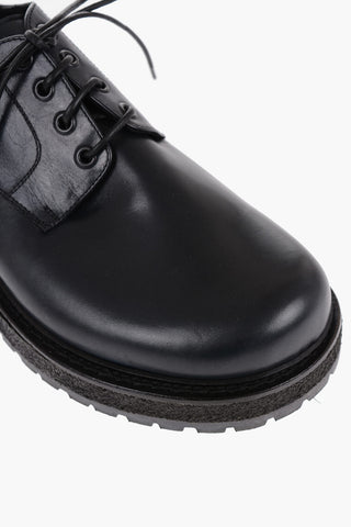 Leather Derby Shoes with Rubber sole