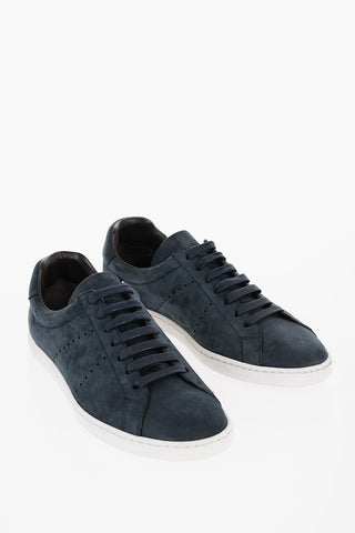 ID Nabuk Low-Top Sneakers with Contrasting Sole