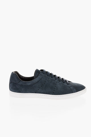 ID Nabuk Low-Top Sneakers with Contrasting Sole