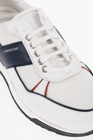ID Leather and Fabric Low-Top Sneakers with Contrasting Details