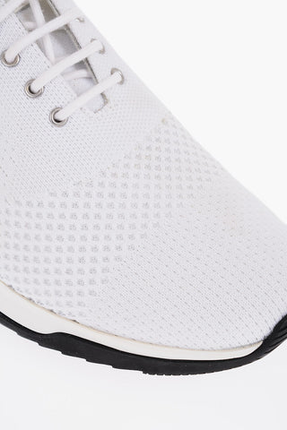 Sneakers Basse in Tessuto e Pelle