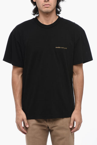 Cotton Crew-Neck T-shirt with Back Print