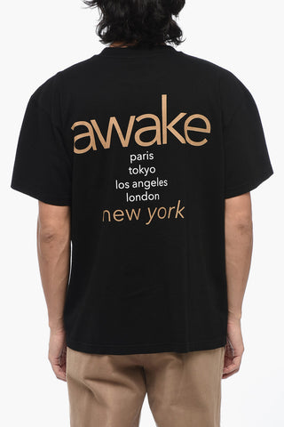 Cotton Crew-Neck T-shirt with Back Print