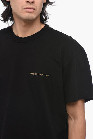 Cotton Crew-Neck T-shirt with Back Print