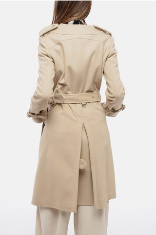 Cappotto Doppio-Petto in Lana con Scollo a V
