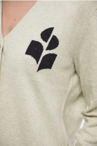 ETOILE Cardigan in Misto Cotone KARIN con Logo in Jacquard