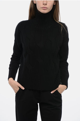 STUDIO Turtleneck ELGAR Aran Cashmere Blend Sweater